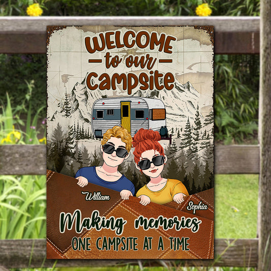 Camping Partners For Life - Personalized Camping Rectangle Metal Sign