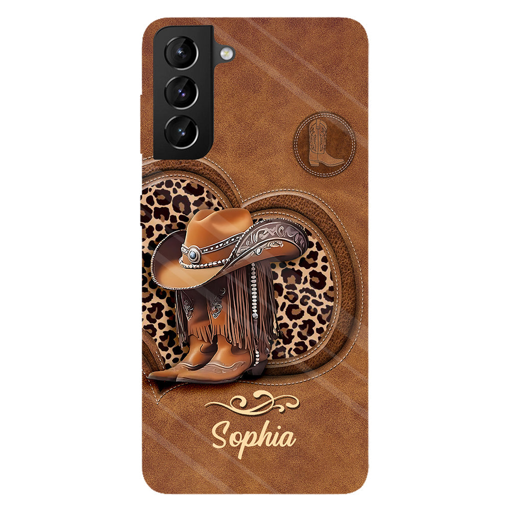 Cowgirl Boots - Personalized Cowgirl Full Print Phone Case