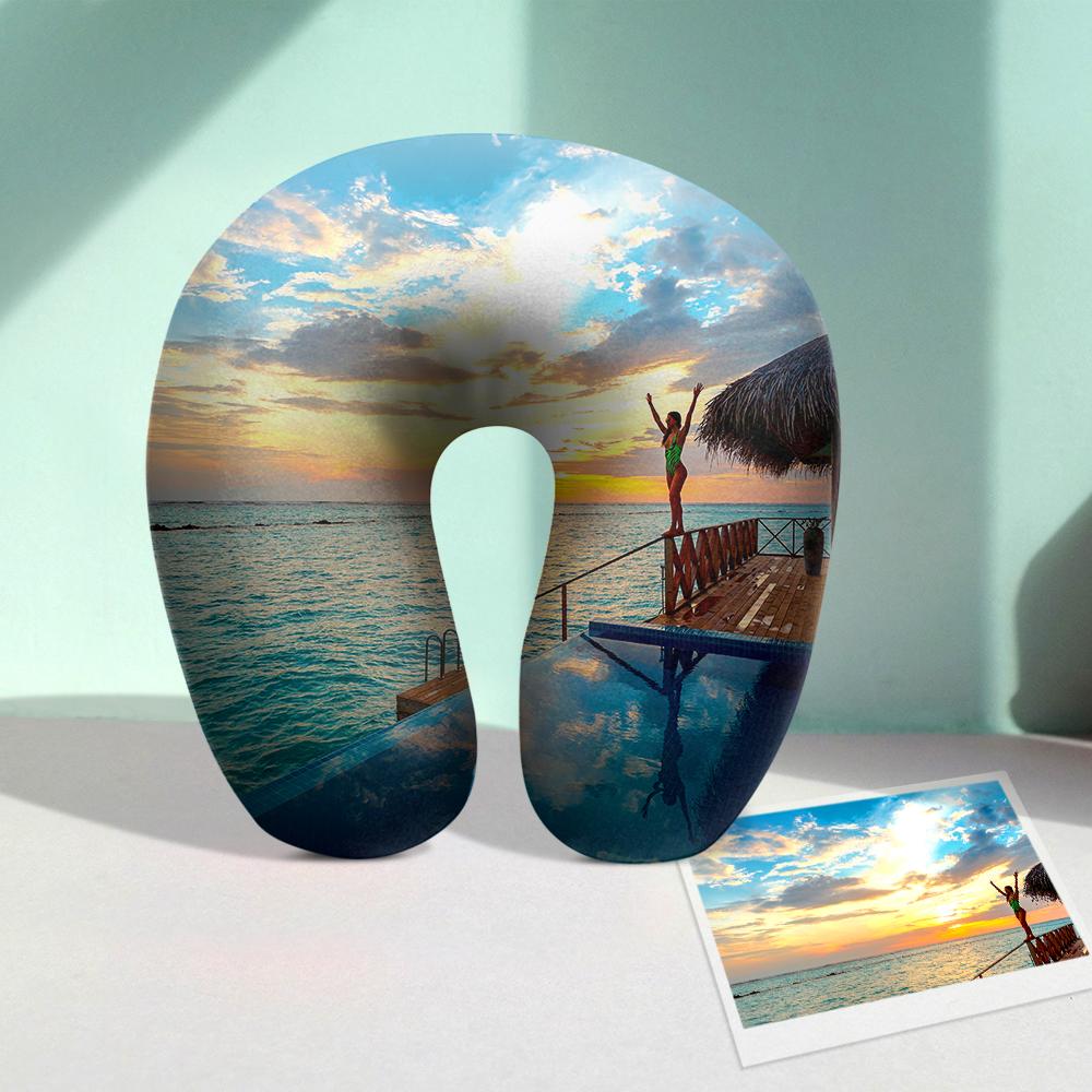 Personalized Photo Travel U-Shaped Travel Neck Pillow