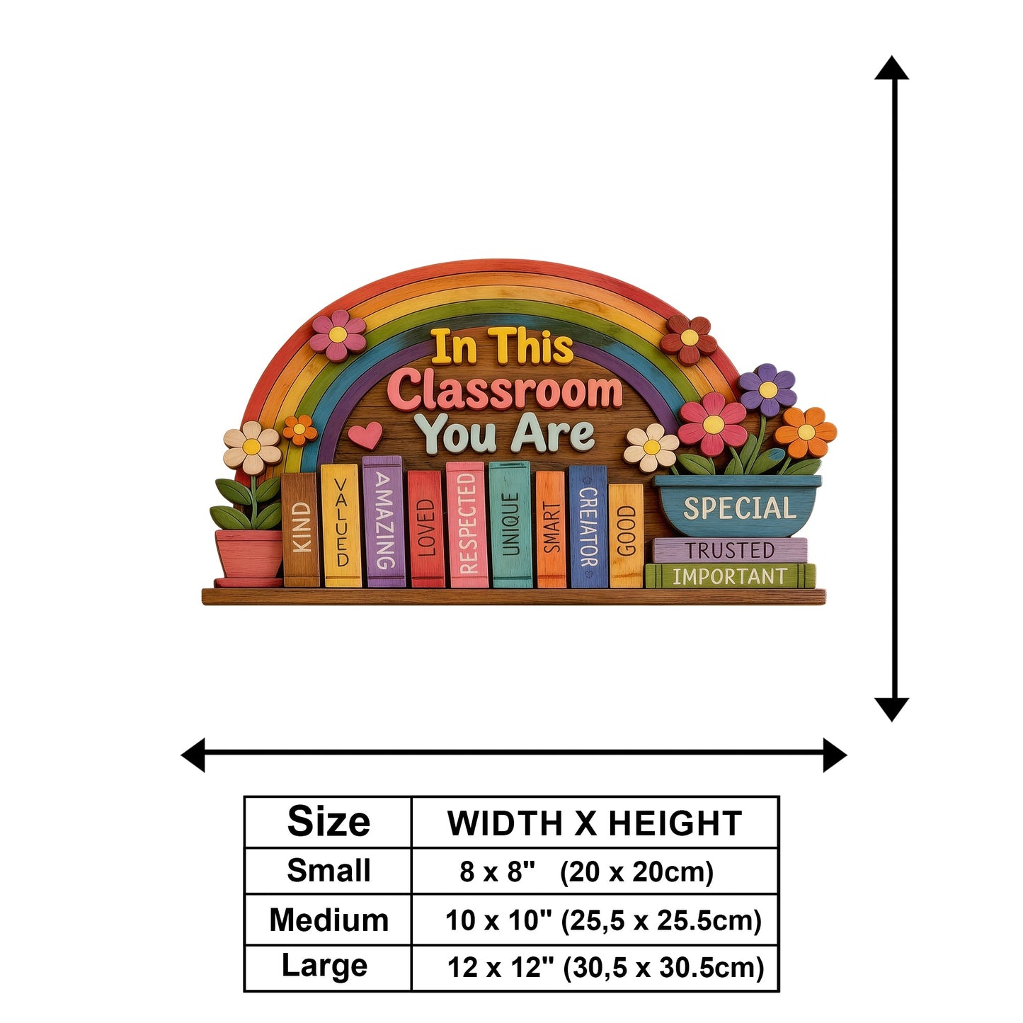 In This Classroom, You Are - Personalized Teacher Wooden Wall Mount Sign