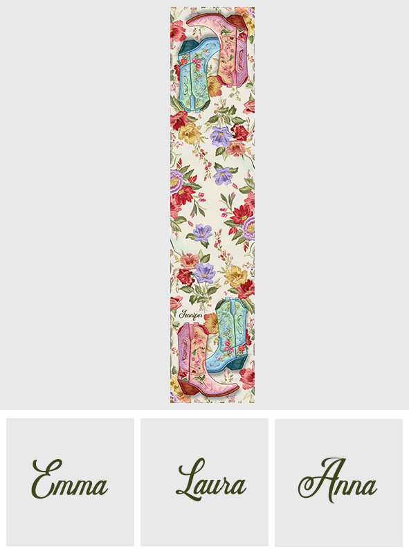 Cowgirl Spirit - Personalized Cowgirl Table Runner