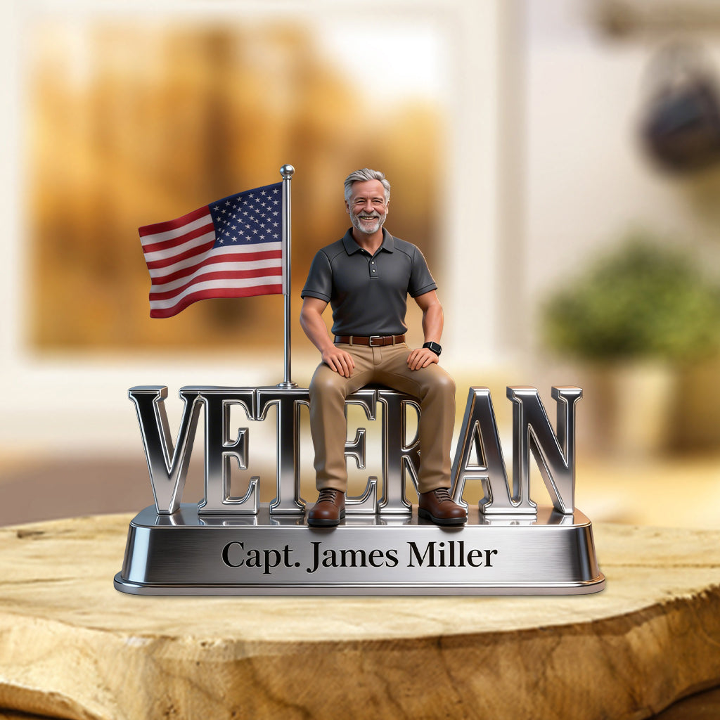 Custom Any Photo - Personalized Veteran Custom Shaped Acrylic Plaque