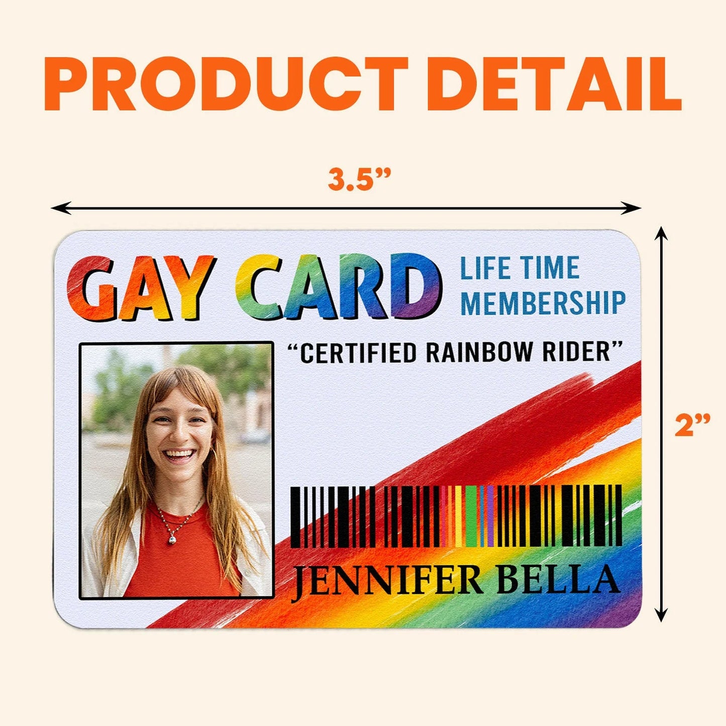 “GAY CARD” Lifetime Membership Metal Wallet Card – Personalized Pride Gift for Lovers