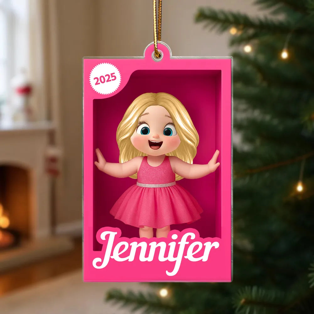 Custom Cartoon Girl Acrylic Ornament for Kids
