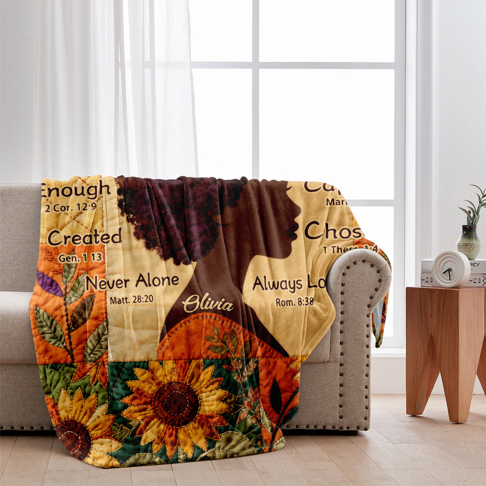 Black Queen - Personalized African American Blanket