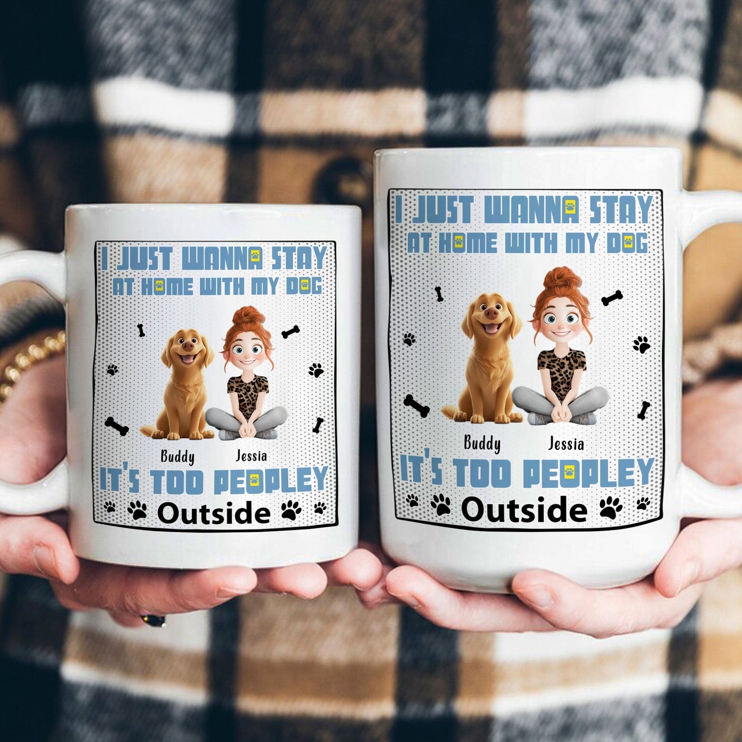 Personalized Pet Design White Ceramic Mug for Dog Lovers