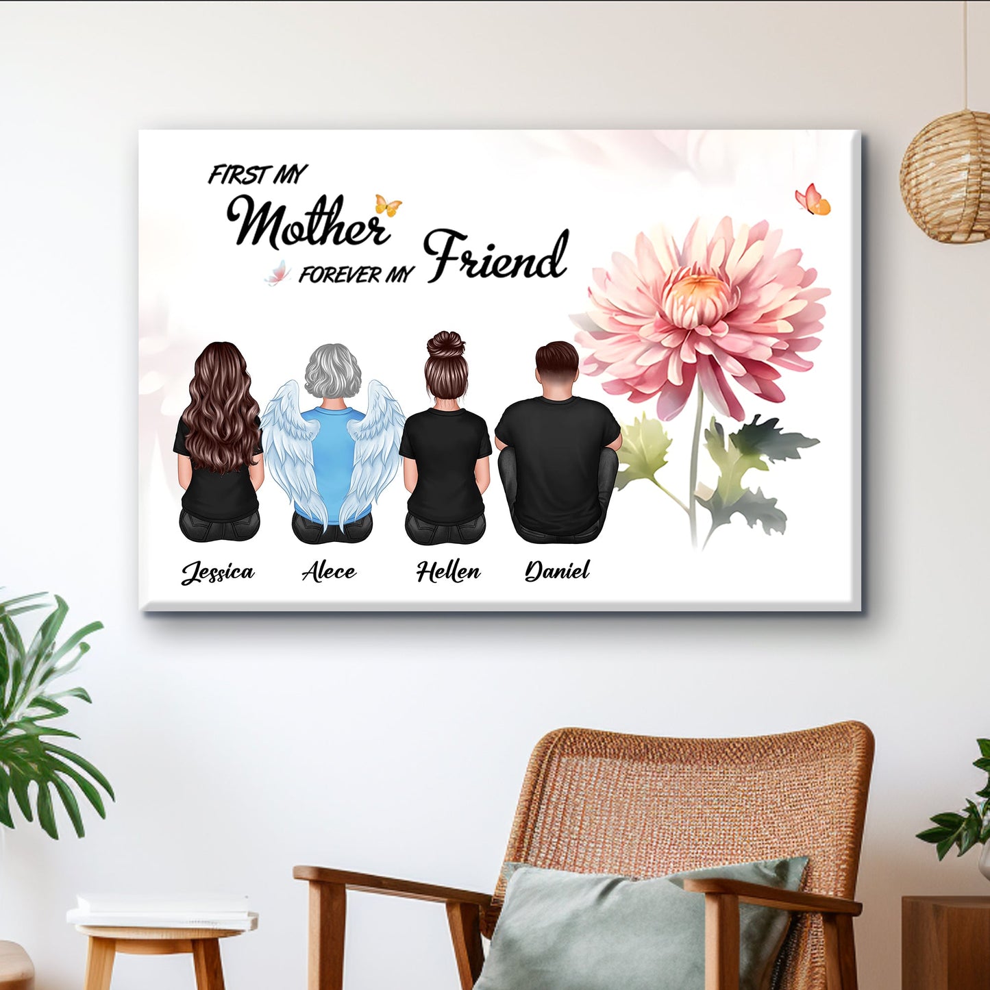 Personalized Mother’s Poster with Birth Month Flowers – A Heartfelt Gift to Honor Your Mom