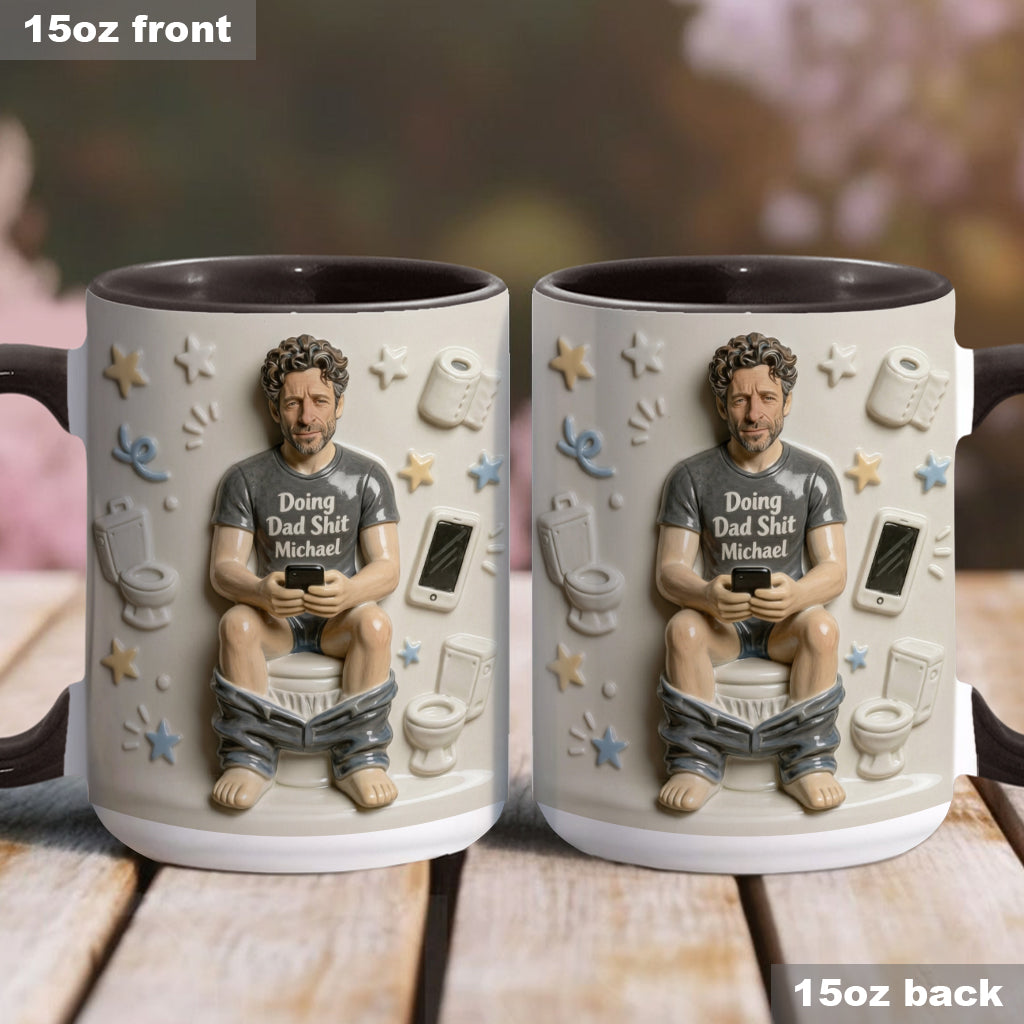 Best Time Of Day - Personalized Father Accent Mug & Coaster