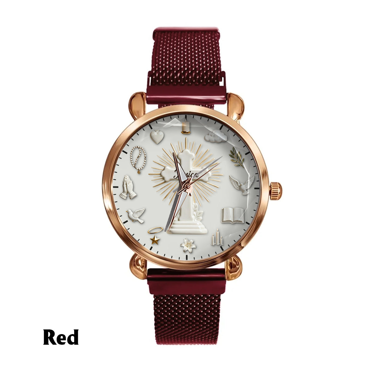 Faith Over Fear - Personalized Christian Women Hand Watch
