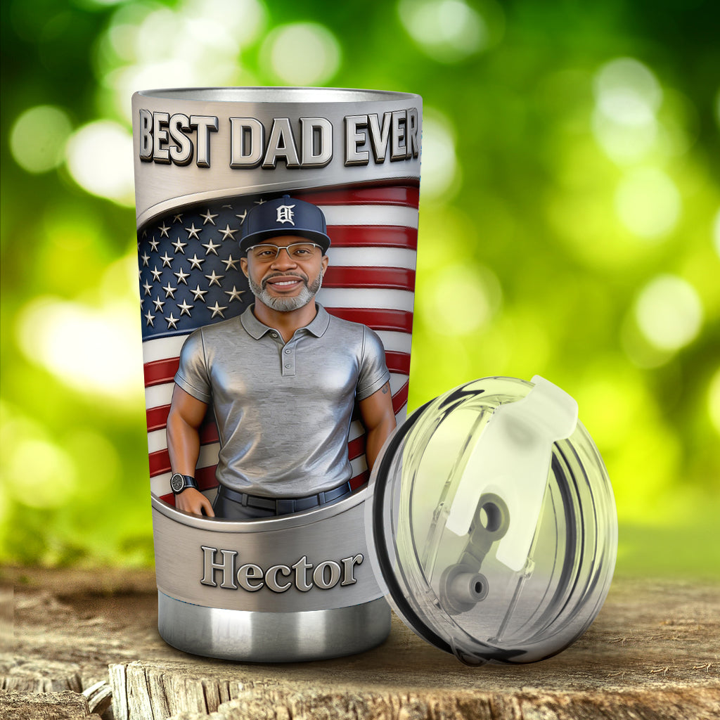 Custom Any Photo, Best Gift For Dad & Grandpa - Personalized Father Tumbler