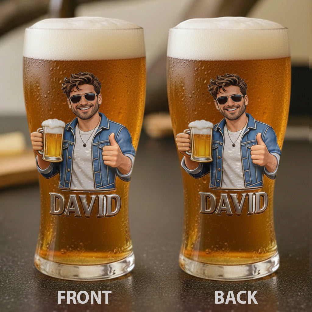 Custom Any Photo Beer Lovers - Personalized Beer Pint