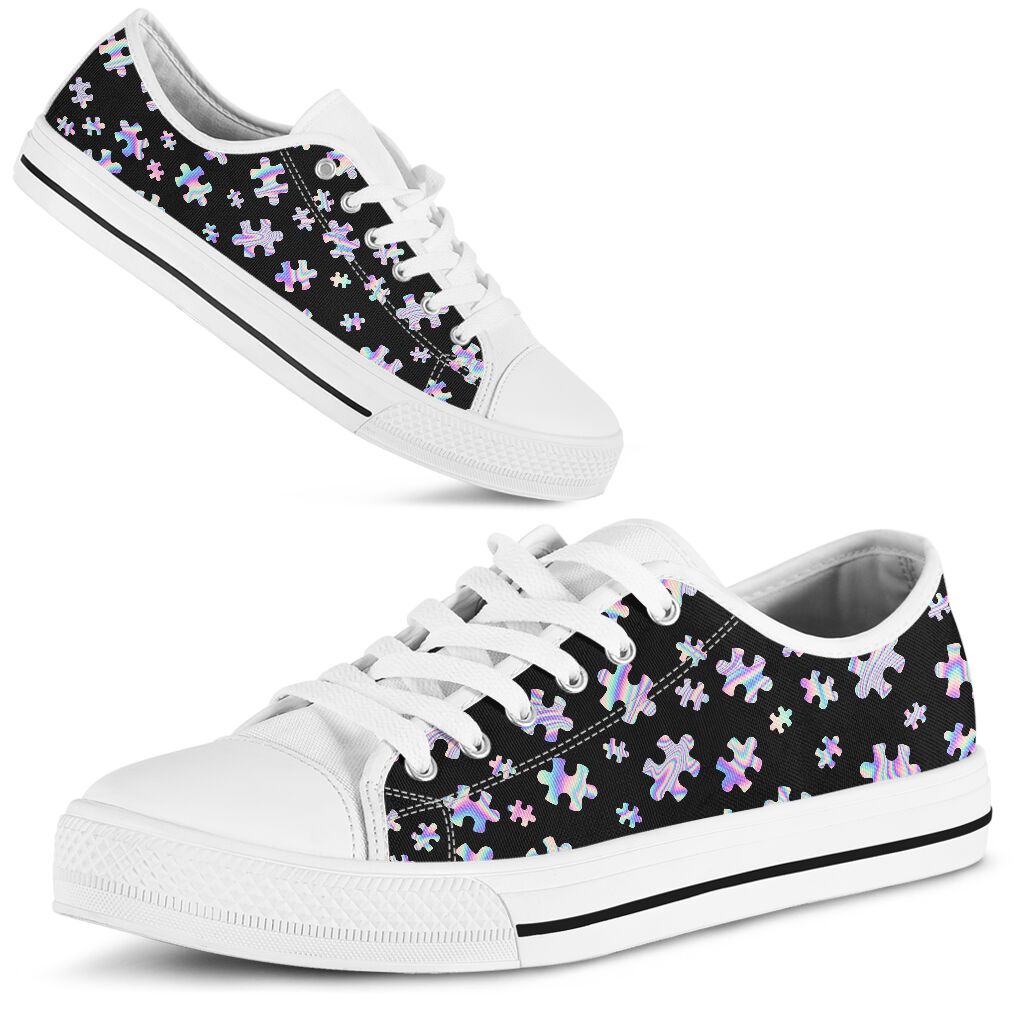 Autism Holographic Autism Awareness Low Top Shoes 0622