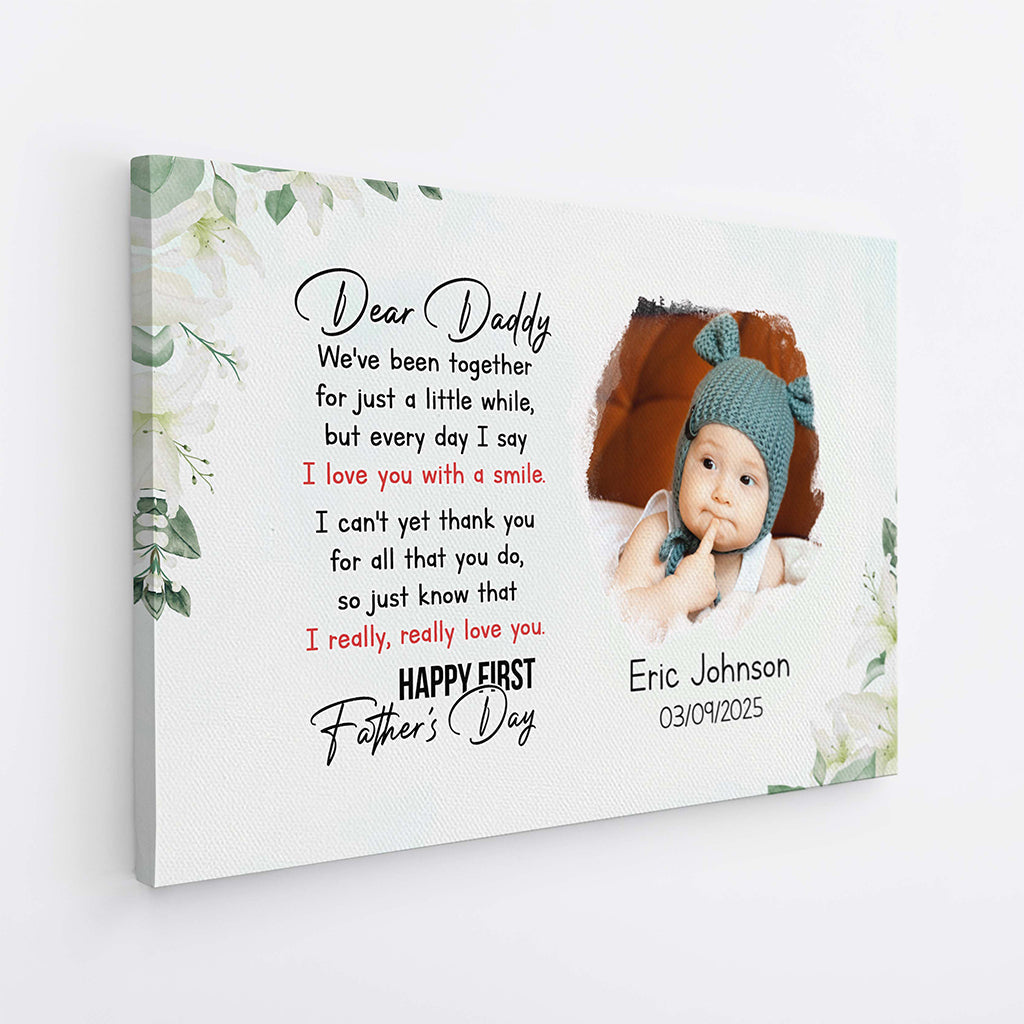 Dear Mummy Happy First Mother's Day Poster, Personalized Baby Photo Wall Art, Sweet Keepsake Gift for New Mom