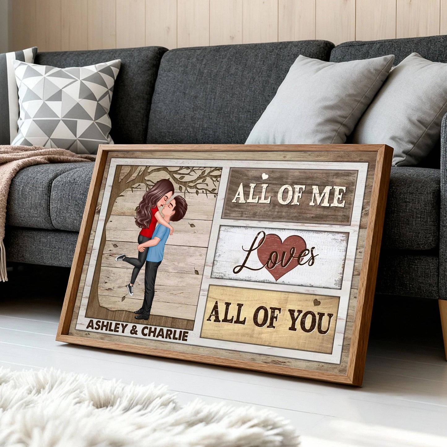 Custom Couple Poster All Of Me Loves All Of You Modern Romantic Wall Art Unique Gift For Anniversary Birthday Or Christmas