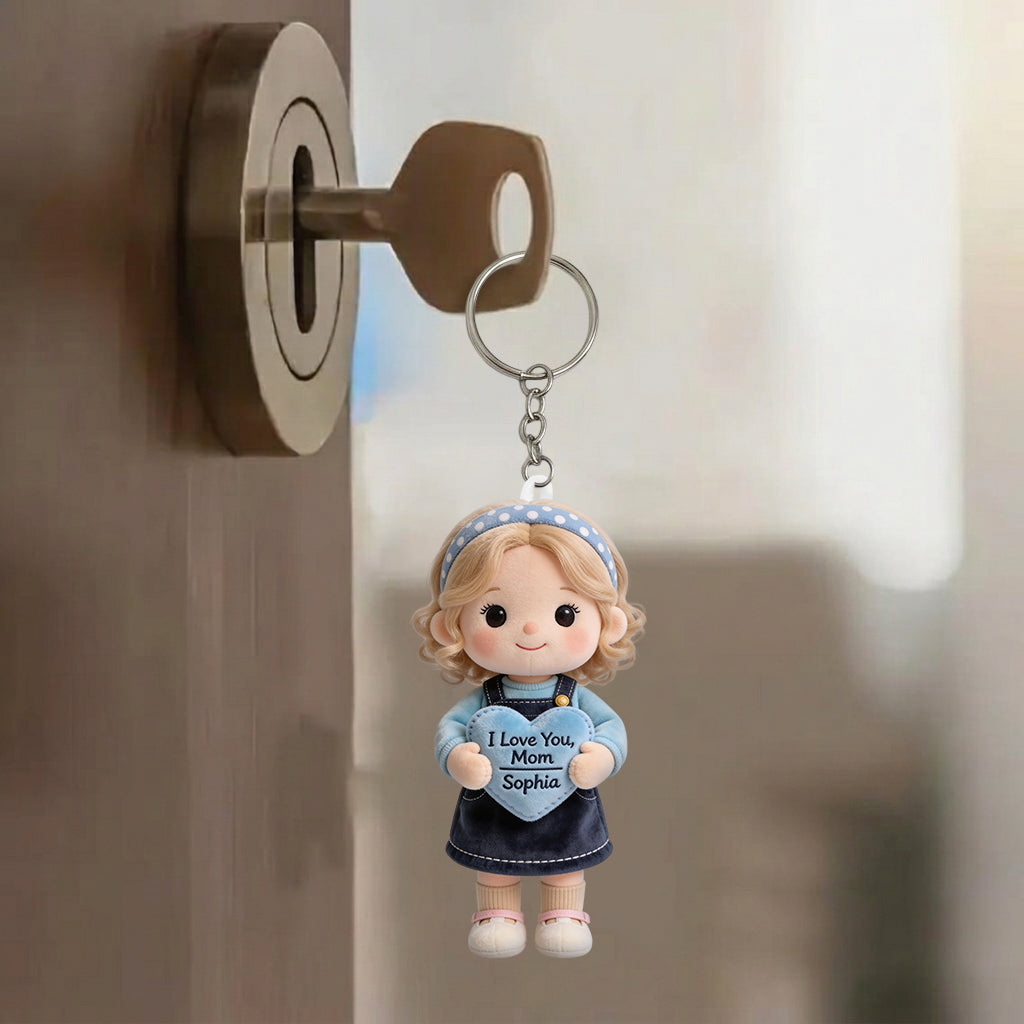 Cute Gift For Her, Your Companion - Personalized Mother Plush Keychain