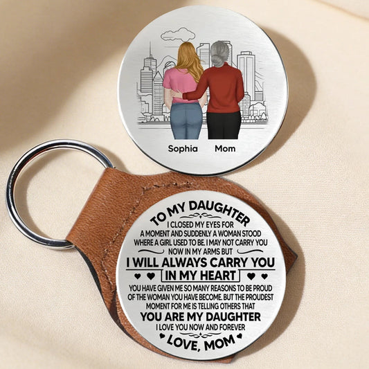 Personalized Pocket Hug With Mom and Daughter Hugging, Always Carry You In My Heart Keepsake, Unique Gift for Mom or Daughter