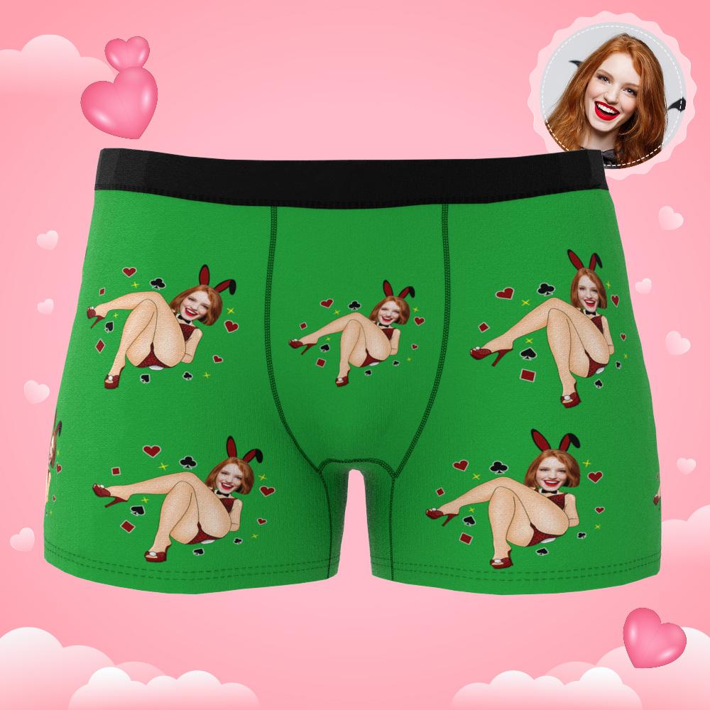 Custom Wife Or Girlfriend Face Boxers AR View - Personalized Couple Men's boxer briefs