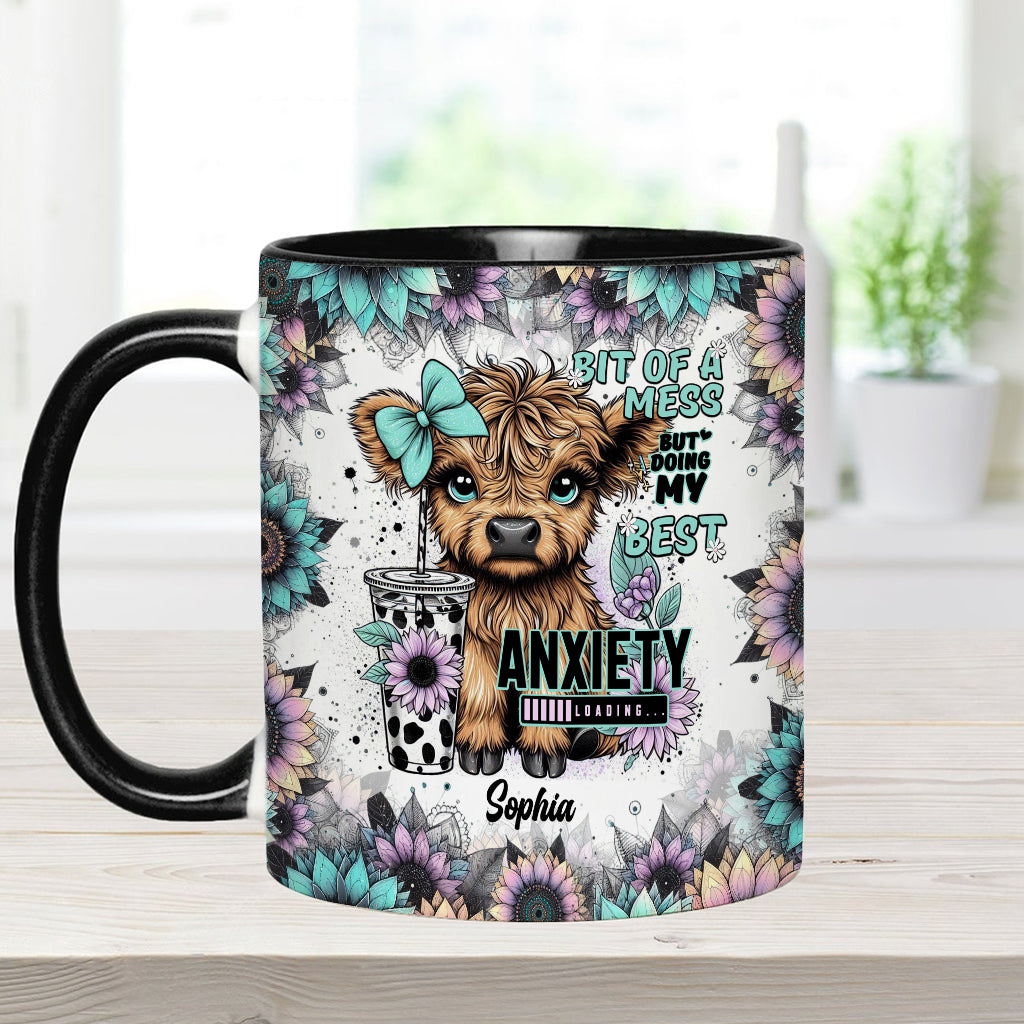 Bit Of A Mess But Doing My Best - Personalized Accent Mug