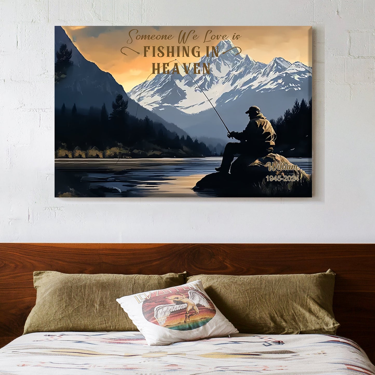 Personalized Fishing Memorial Design - Custom Canvas or Poster - A Perfect Birthday Gift or Keepsake for Fishing Lovers