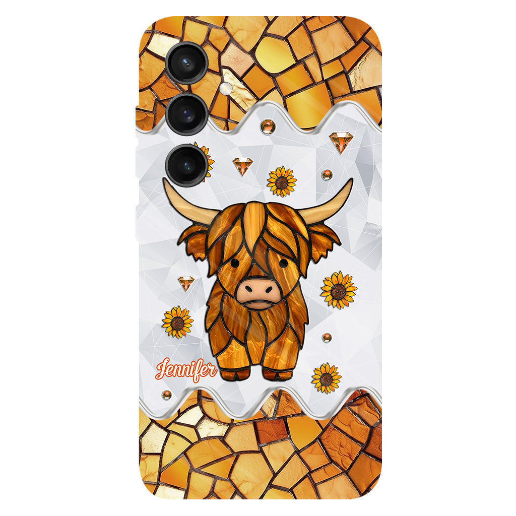 Adorable Highland Cow - Personalized Highland Cow Full Print Phone Case