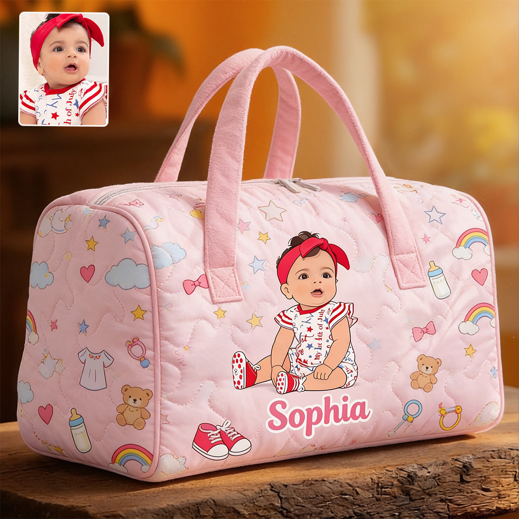 Custom Any Photo - Personalized Kid Quilted Duffle Bag