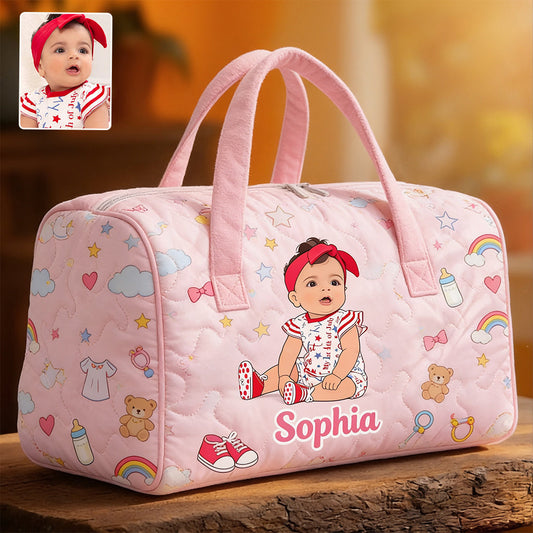 Custom Any Photo - Personalized Kid Quilted Duffle Bag
