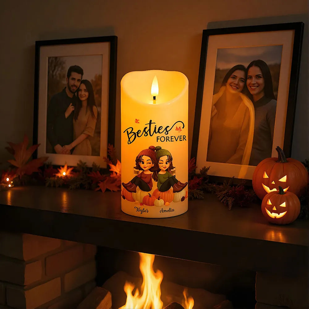 Custom Flameless LED Candle with Personalized Design