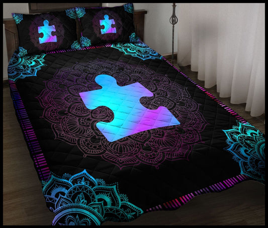 Autism Piece Light - Autism Awareness Quilt Set 0921