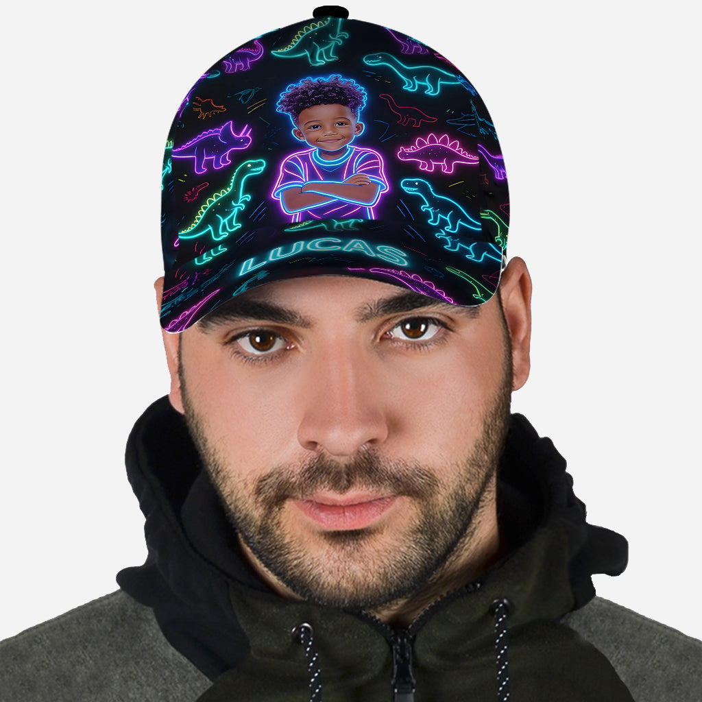 Dinosaur Pattern Custom From Photo - Personalized Kid Classic Cap