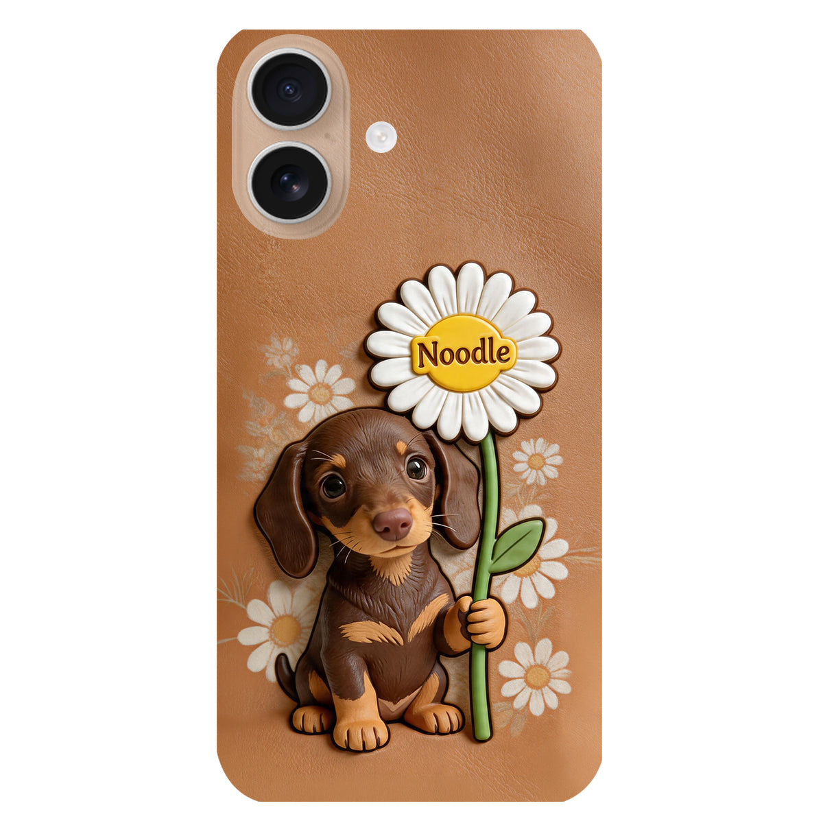 Custom Any Photo - Personalized Dog 3D Embossed Leather Phone Case
