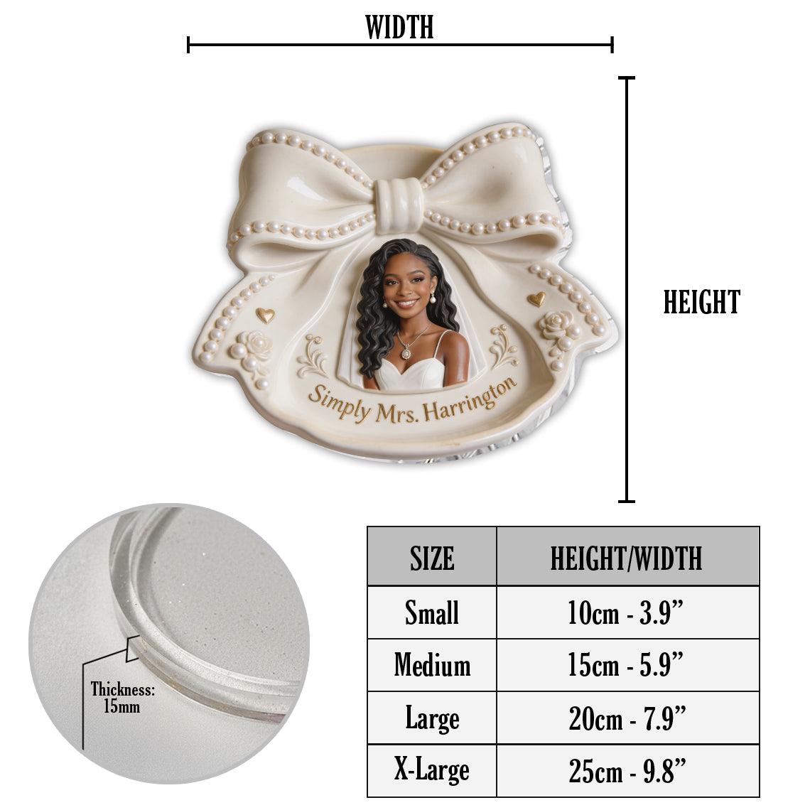 Bridal Shower Gift - Personalized Wedding Catch-All Tray