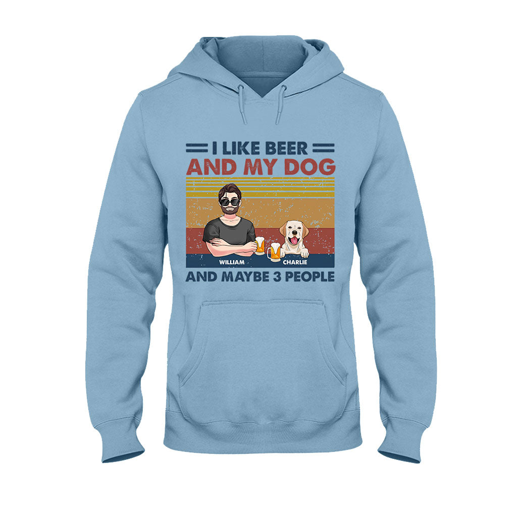 I Like Beer And My Dogs - Personalized Dog T-shirt And Hoodie