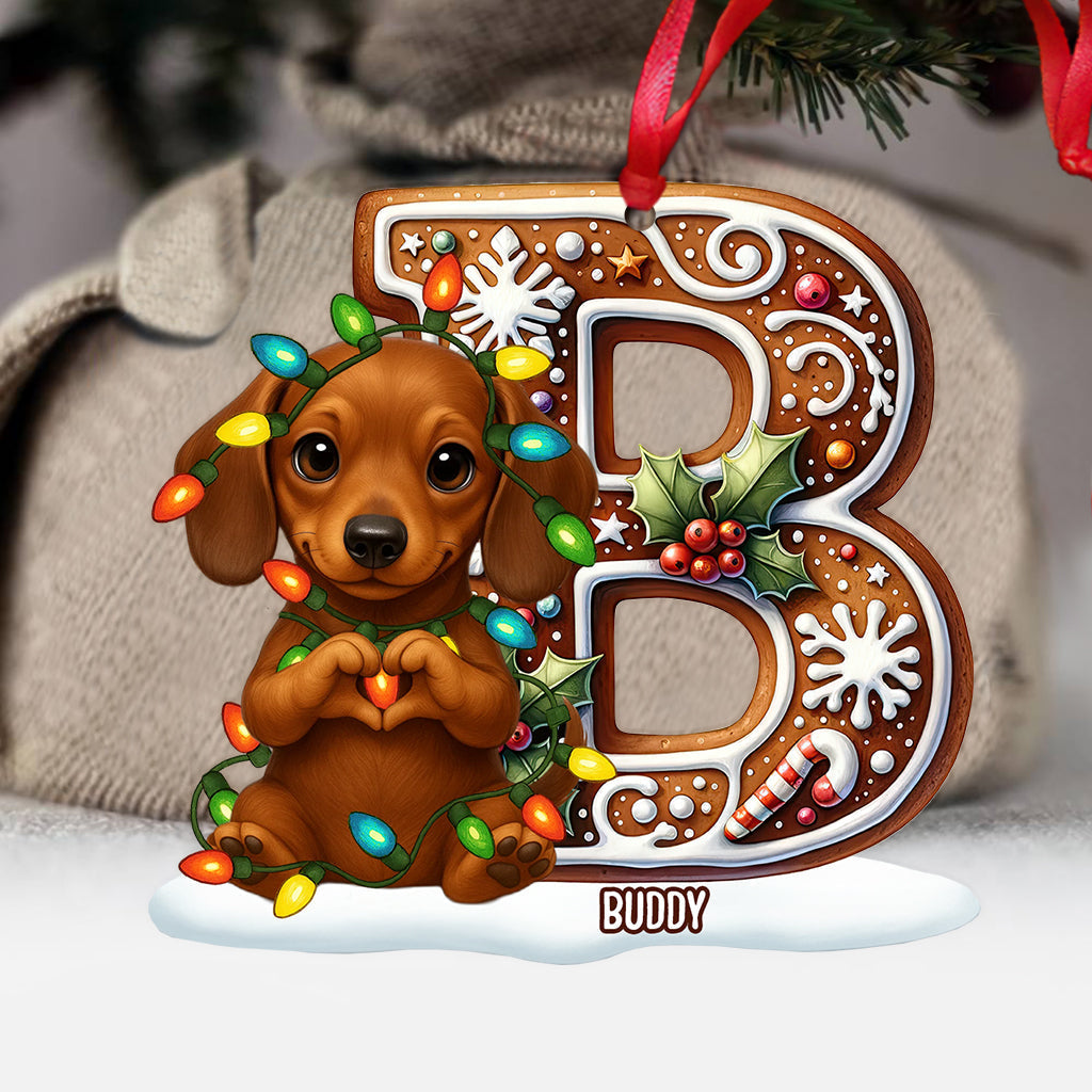 Custom Initial For Dog/ Cat Lovers - Personalized Dog Custom Shaped Ornament