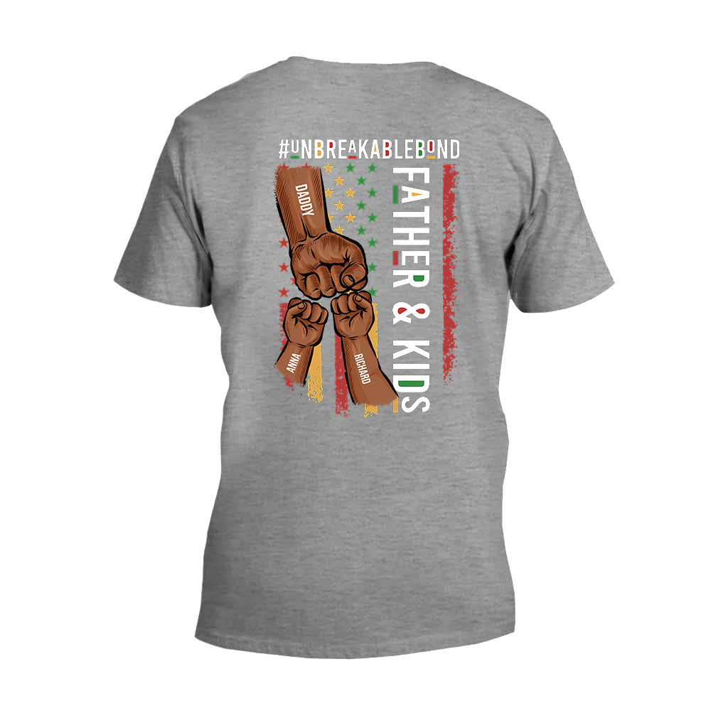 Father & Son Unbreakablebond - Personalized African American T-shirt and Hoodie