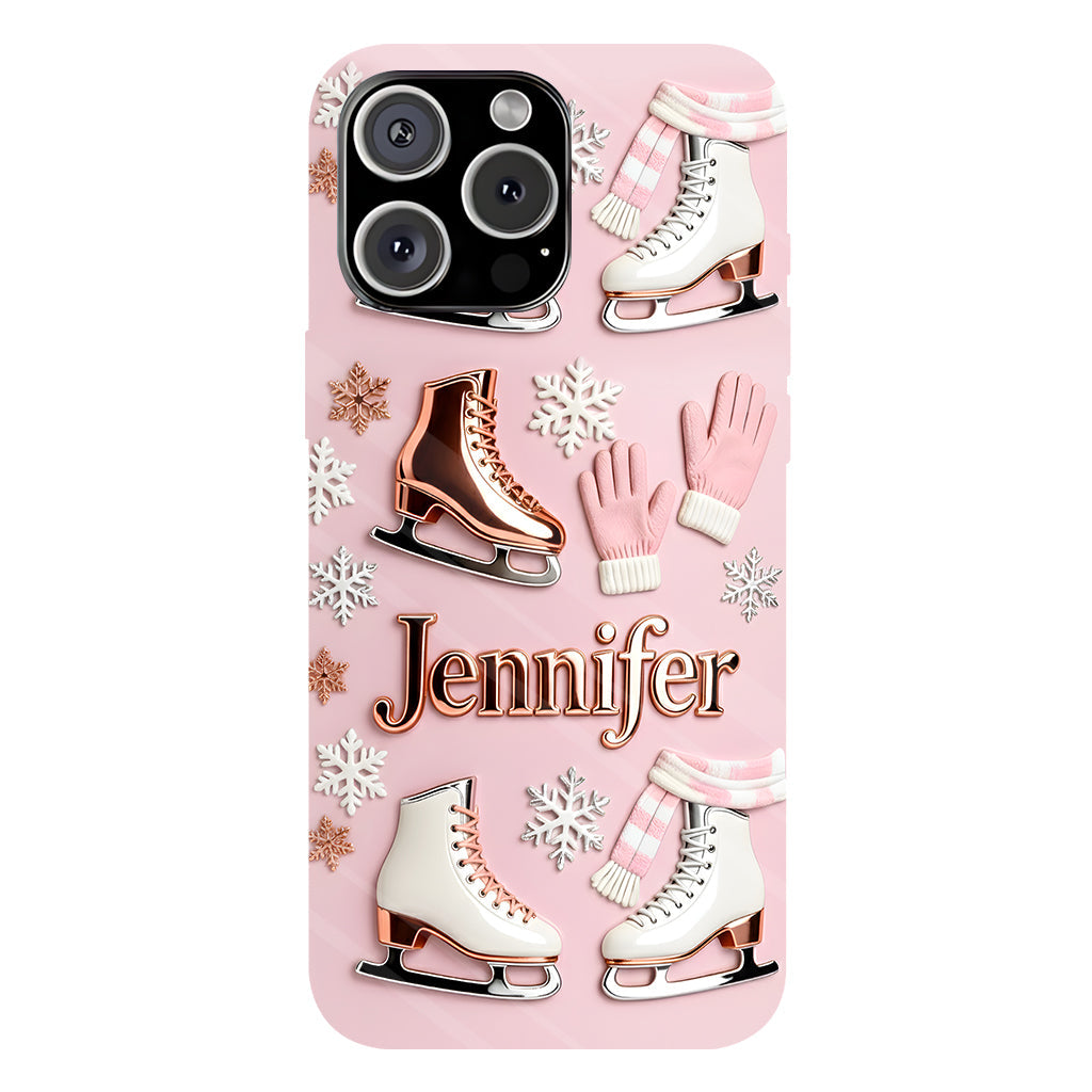 Ice Skating Makes Me Happy - Personalized Ice Skating Full Print Phone Case