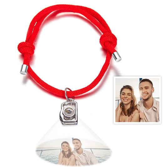 Camera Custom Projection Photo Charm - Personalized Projection Photo Bracelet