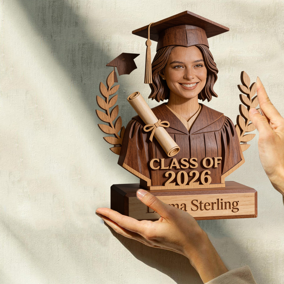 Class Of 2026 - Personalized Graduation Custom Shaped Wood Plaque