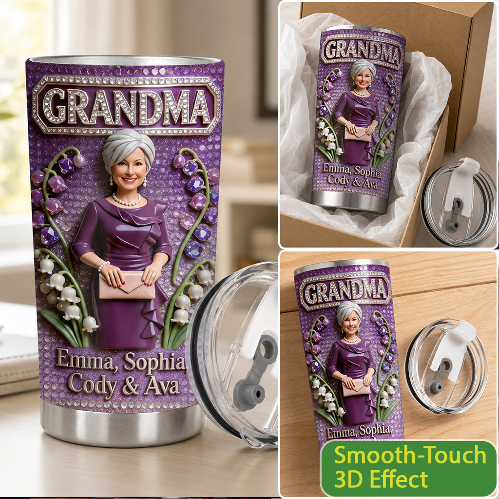 Custom Any Photo, Any Title - Personalized Grandma Tumbler