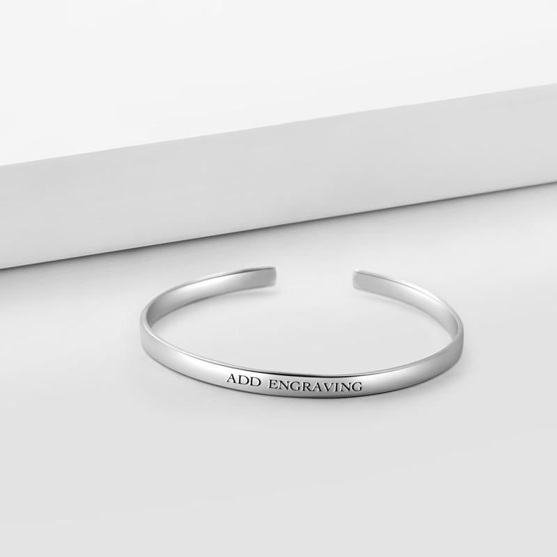 Any Word/ Name/ Text... - Personalized Women's Cuff Bracelet