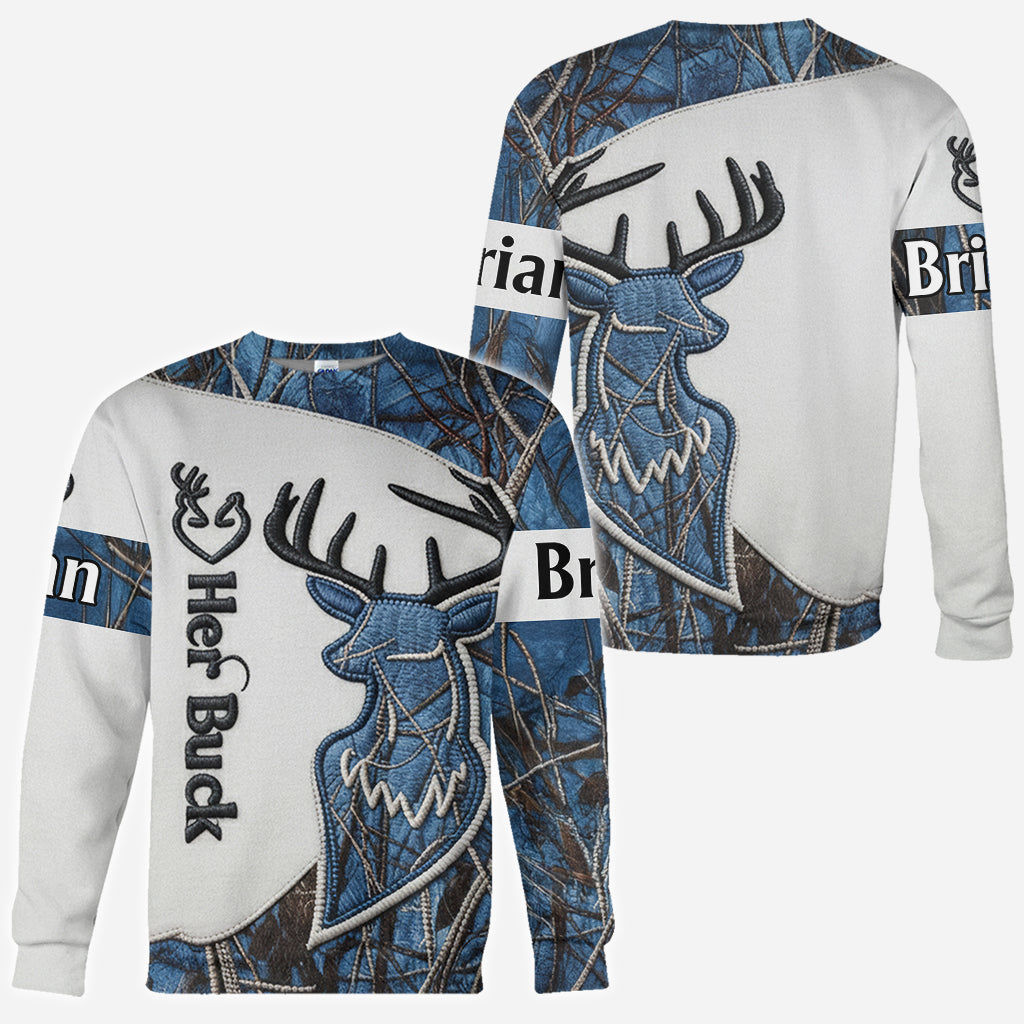 Couple Matching Shirts, Hunting Couple Matching Shirt - Personalized Hunting All Over Shirt