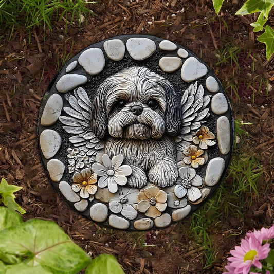 Forever In Our Heart - Personalized Dog Round Shaped Stone