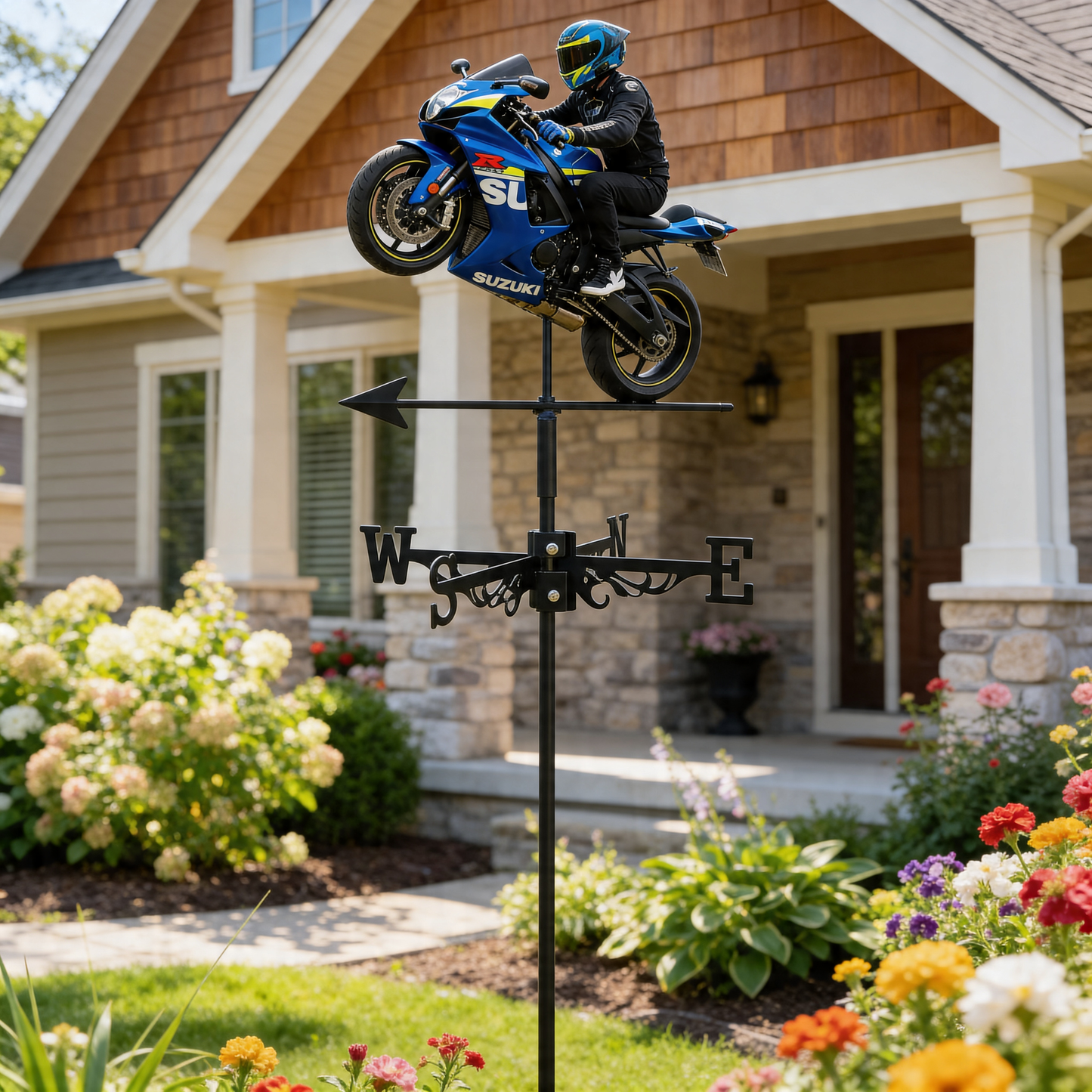Biker Gift, Motorbike Lovers Gift - Personalized Biker Weather Vane