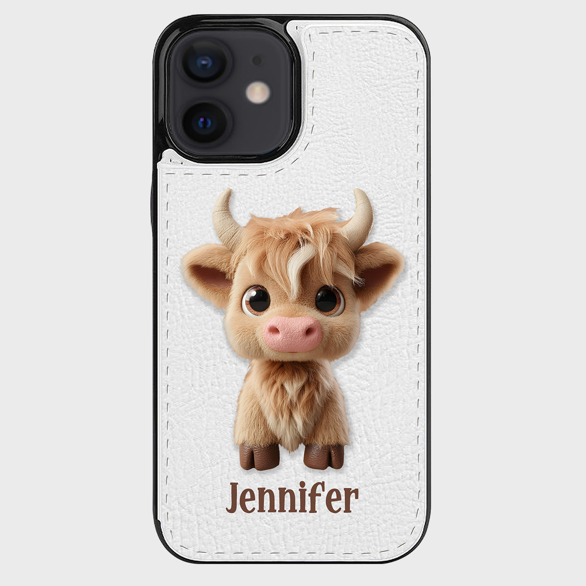 Cute Highland Cow - Personalized Highland Cow Foldable Wallet Phone Case