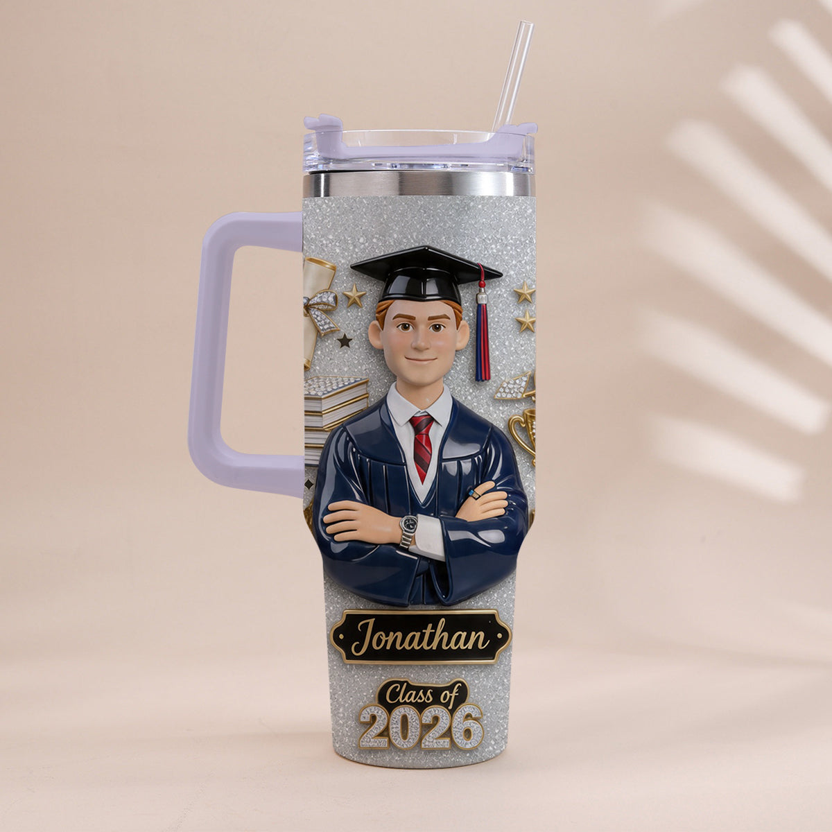 Graduation Girl - Personalized Graduation Tumbler With Handle
