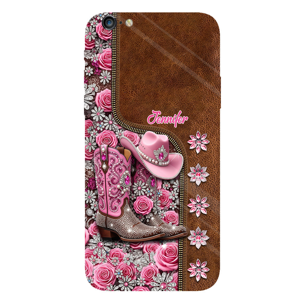Beautiful Cowgirl Boots - Personalized Cowgirl Full Print Phone Case