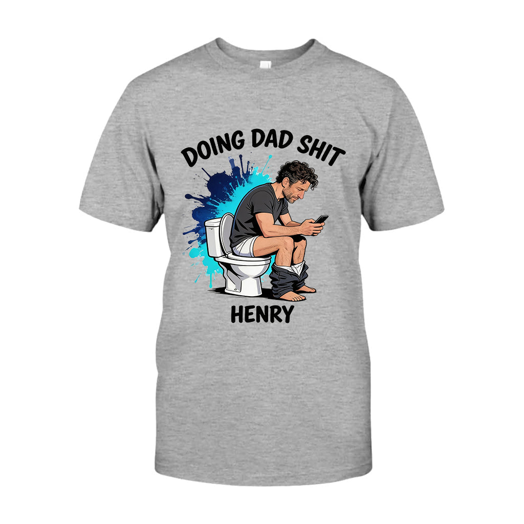 Custom Any Photo Doing Dad Shit - Personalized Father T-shirt And Hoodie