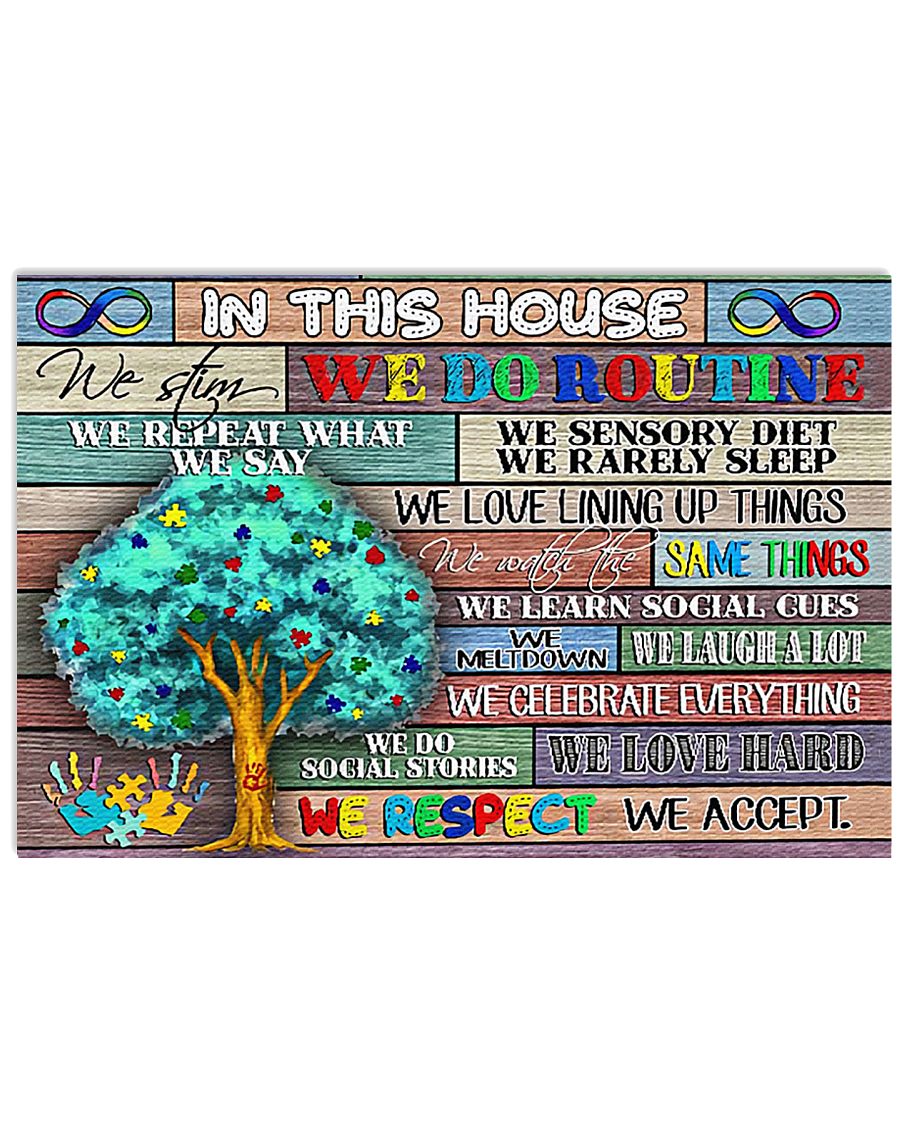 Autism Awareness In This House We Respect - Autism Awareness Poster 0921
