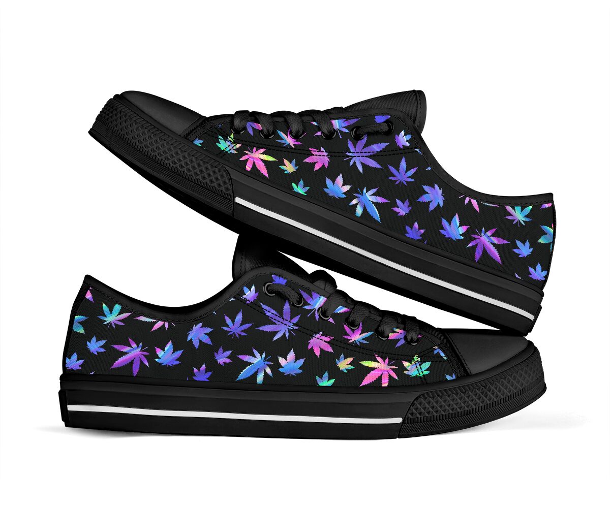 Holographic Background Autism Awareness Low Top Shoes 0622
