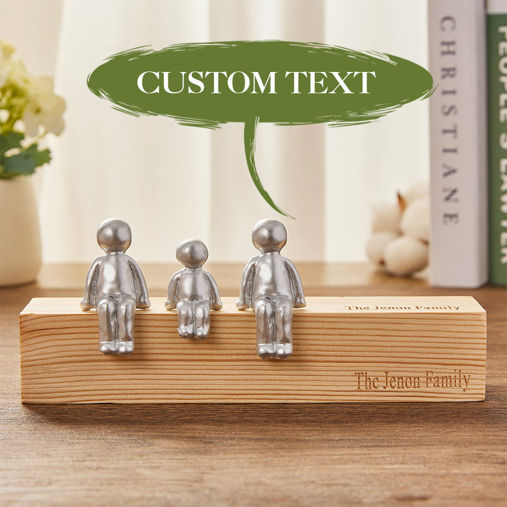 Engraved Name - Personalized Family Metal Sculpture Figurines