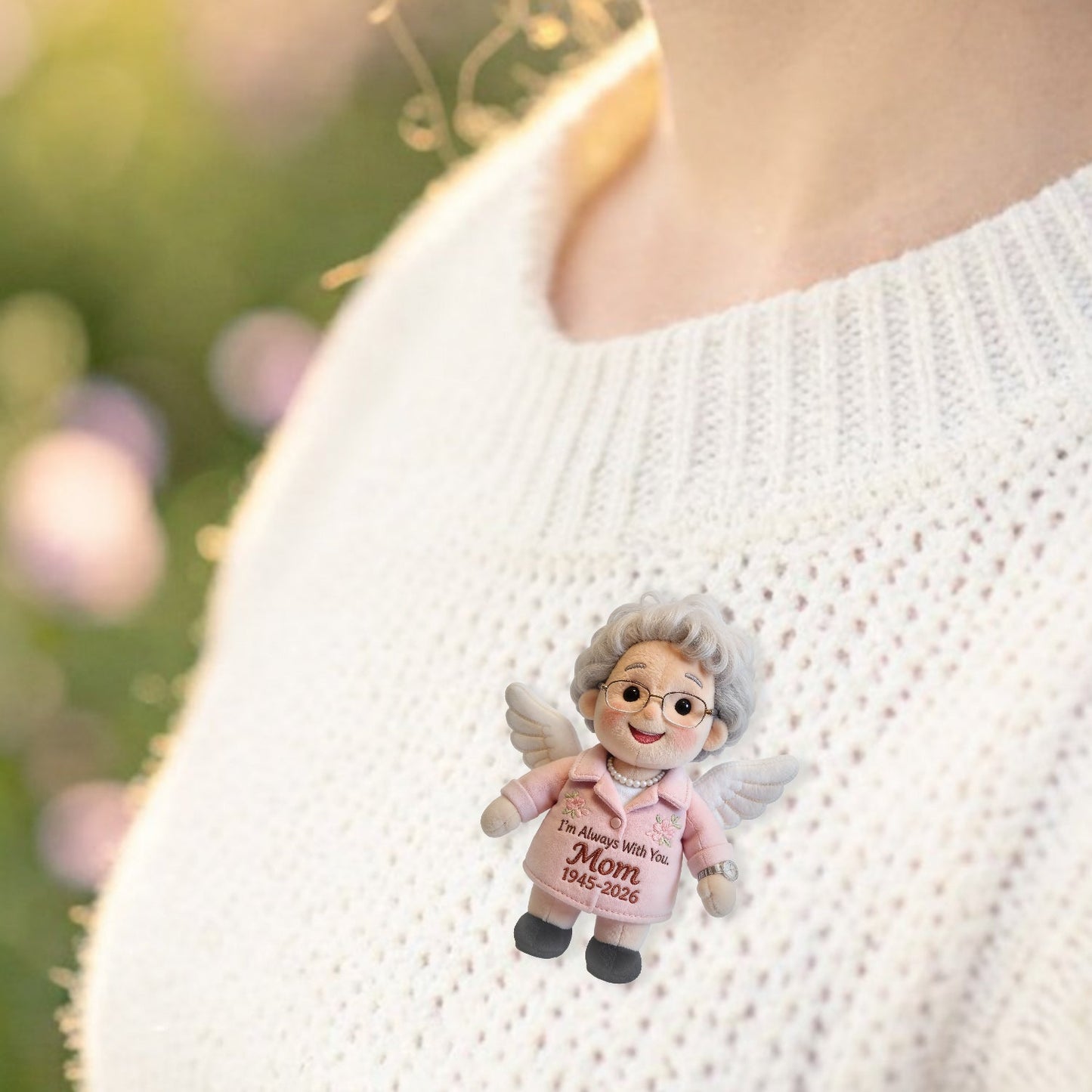 I'm Always With You - Personalized Memorial Plush Brooch